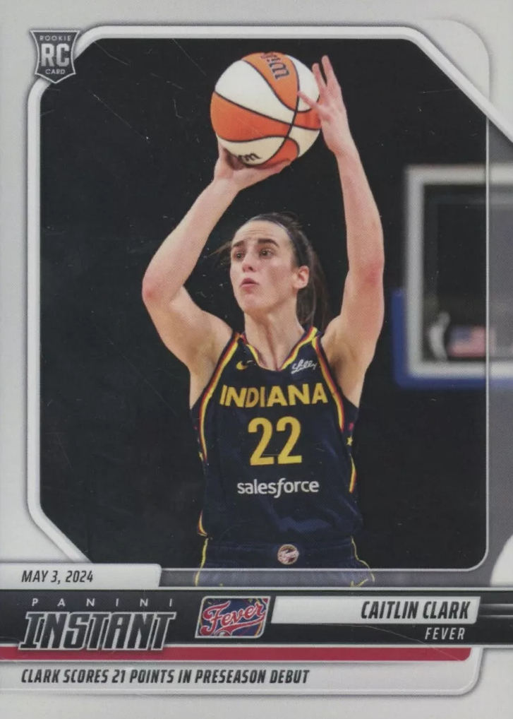 thumbnail image 2 of Caitlin Clark 2024 Panini Instant WNBA Rookie Card #53 – Graded 10 (1st Graded) – Indiana Fever/Iowa 2 of 6