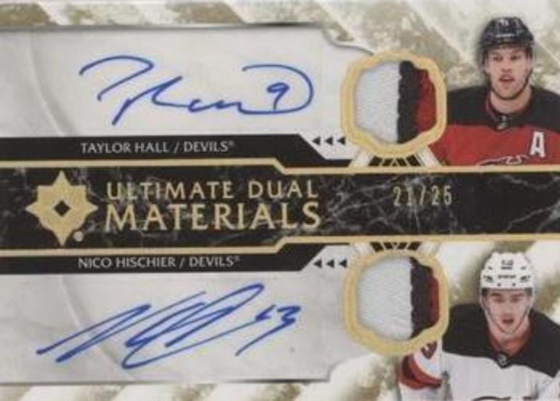 2019 Upper Deck Ultimate Collection #DM-HH 2018 Upper Deck Ultimate Collection Update I: Ultimate Dual Material Autographs /5