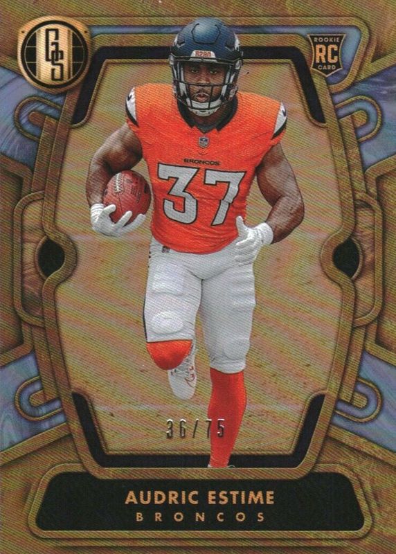 Audric Estime 2024 Gold Standard #170 Platinum /75 Rookie RAW