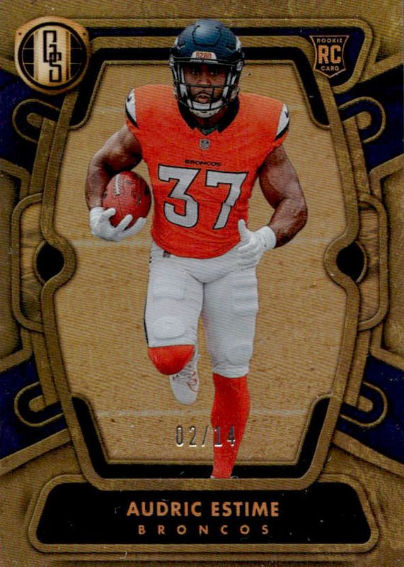 Audric Estime 2024 Gold Standard #170 Violet /14 Rookie RAW