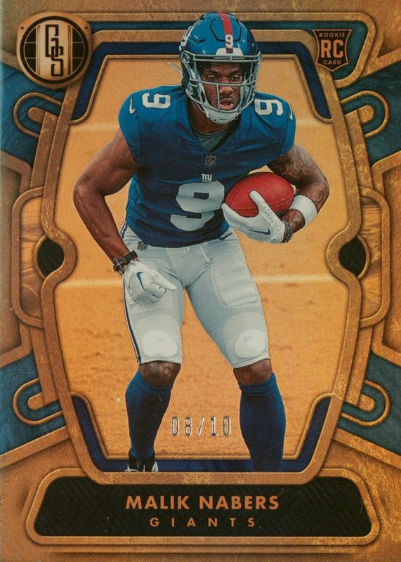 Malik Nabers 2024 Gold Standard #105 Sapphire /10 Rookie RAW