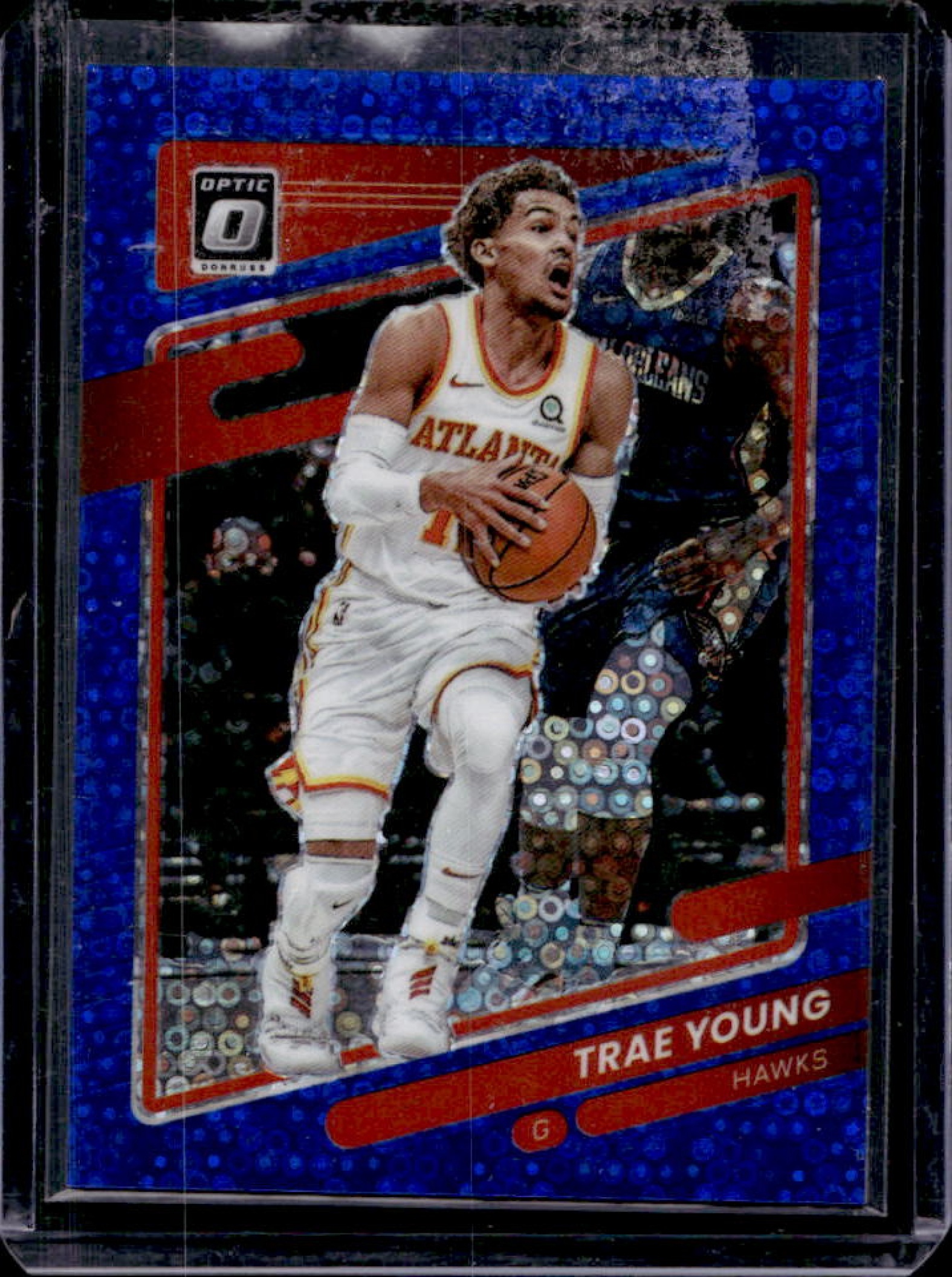 Trae Young 2021 Panini Donruss Optic #51 Fast Break Blue /50 Price ...