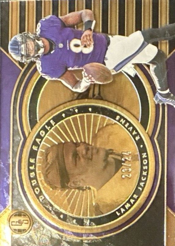Lamar Jackson 2024 Gold Standard #3 Double Eagle /24 RAW