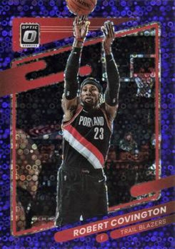Robert Covington 2021 Panini Donruss Optic #149 Fast Break Purple /95 ...