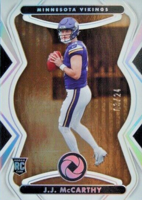 JJ McCarthy 2024 Gold Standard #2 Opulence Rookie - Holo Silver /24 RAW