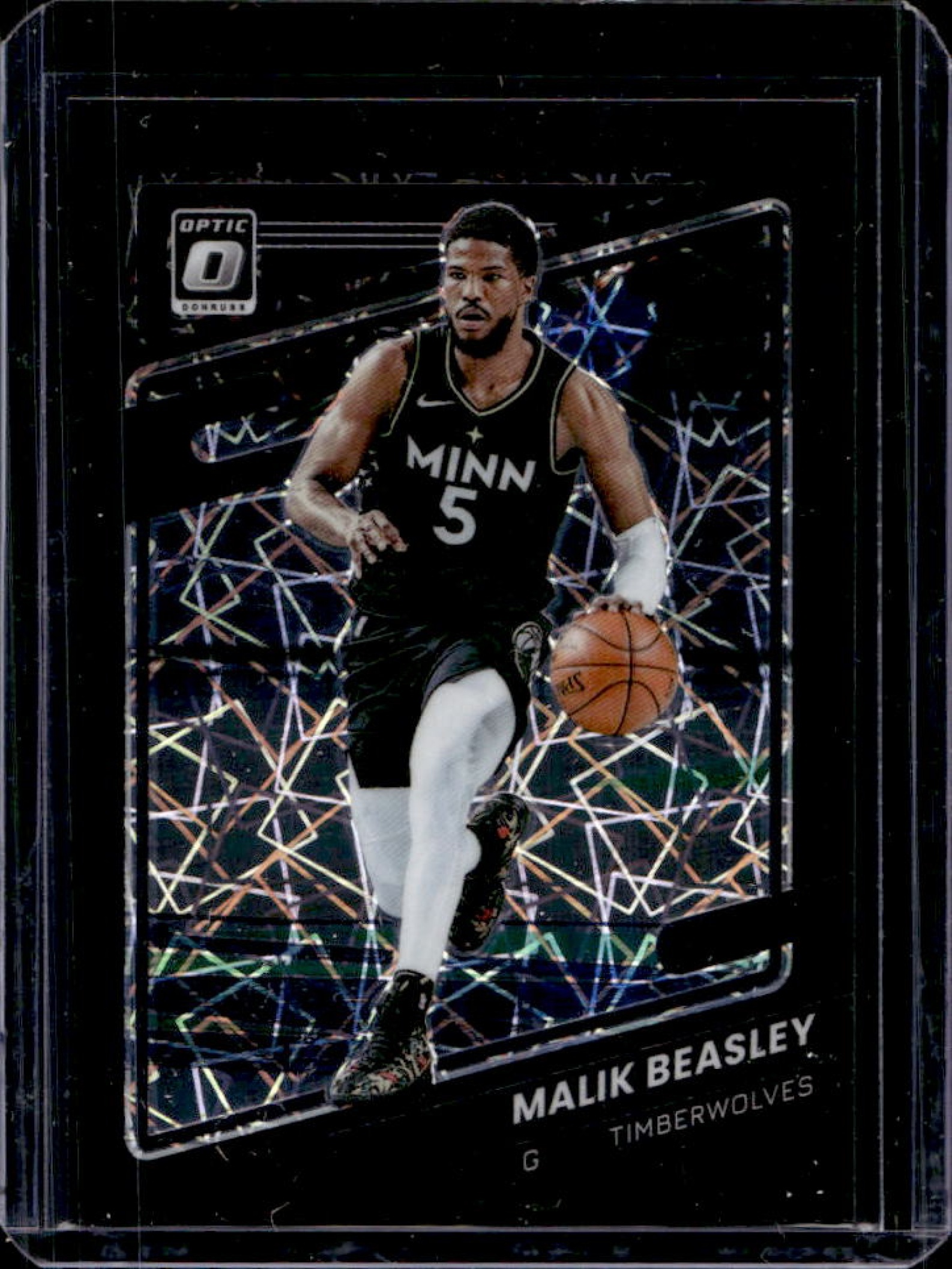 Malik Beasley 2021 Panini Donruss Optic #70 Black Velocity /39 Price ...