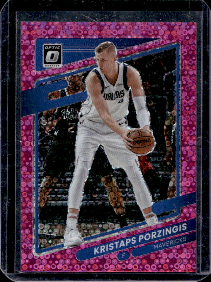 Kristaps Porzingis 2021 Panini Donruss Optic #18 Fast Break Pink /20 ...