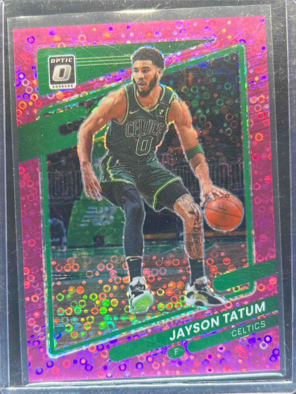 Jayson Tatum 2021 Panini Donruss Optic #25 Fast Break Pink /20 Price ...