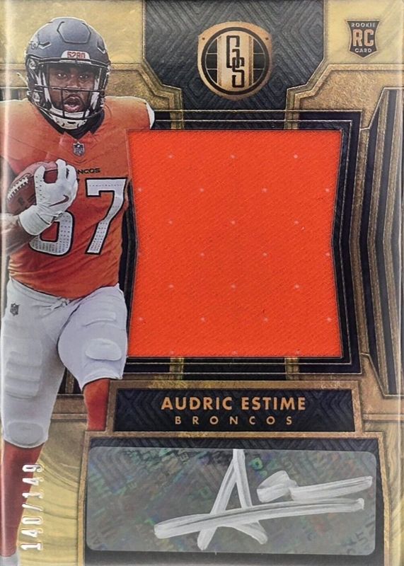 Audric Estime 2024 Gold Standard #277 Rookie Jersey Autographs Jumbo /149 RAW