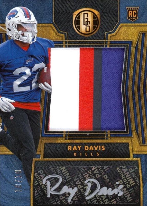 Ray Davis 2024 Gold Standard #272 Rookie Jersey Autographs Jumbo - Sapphire /10 RAW