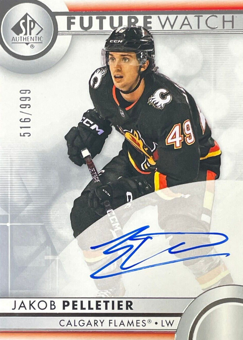 Jakob Pelletier 2023 SP Authentic #114 Future Watch Auto /999