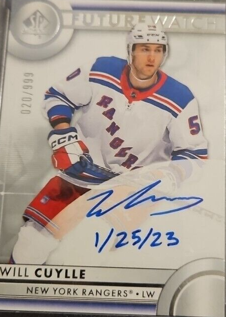 Will Cuylle 2023 SP Authentic #104 Future Watch Auto