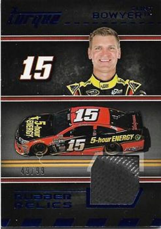 2016 Torque NASCAR #RR-CB Rubber Relics Blue /99
