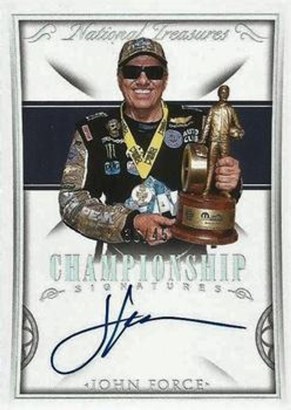2016 National Treasures NASCAR #CS-JF Championship Signatures Silver /25