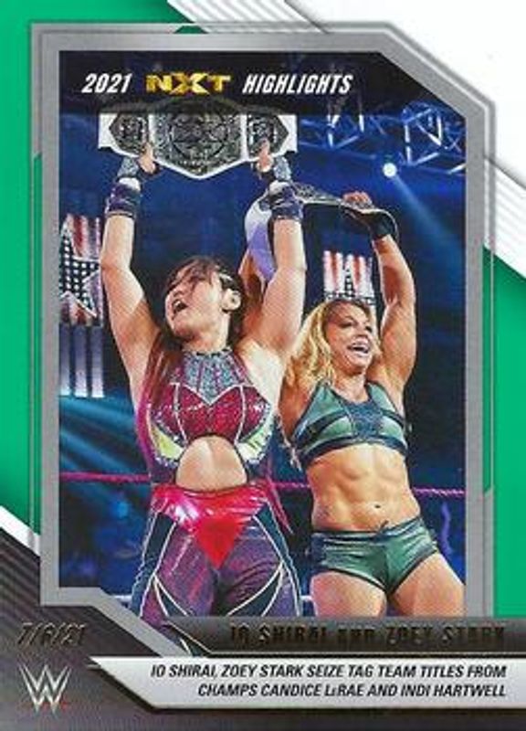 2022 Panini WWE NXT #22 2021 NXT Highlights - Green