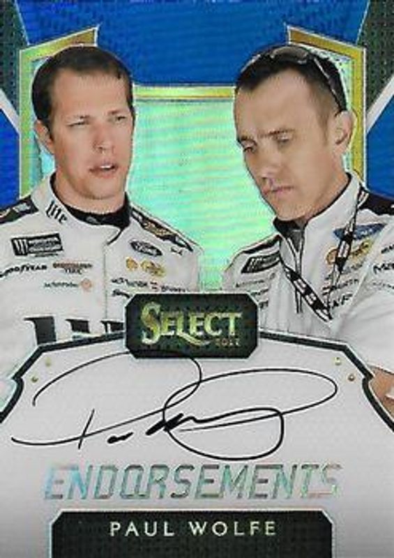 2017 Select NASCAR #E-PW Endorsements Blue /50