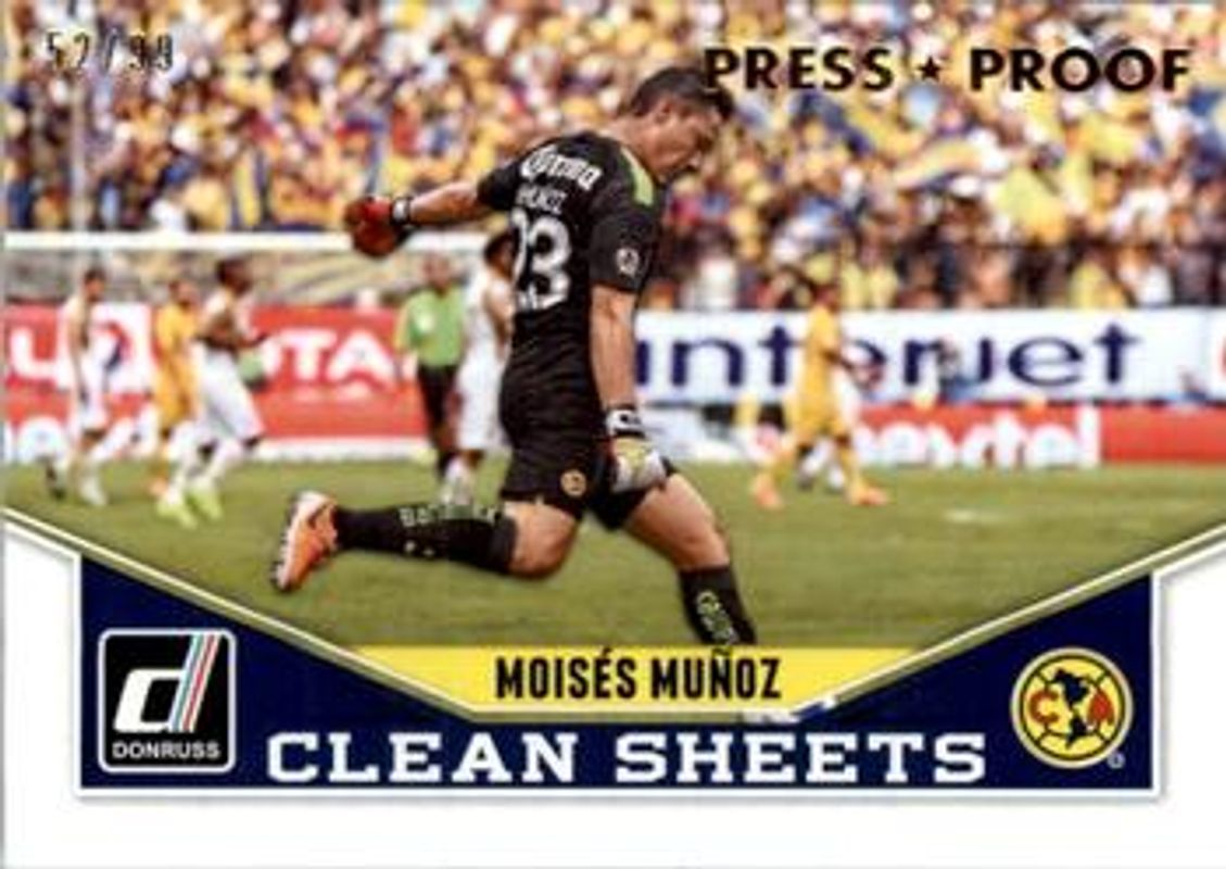 2015 Donruss #9 Clean Sheets Gold Press Proof /99