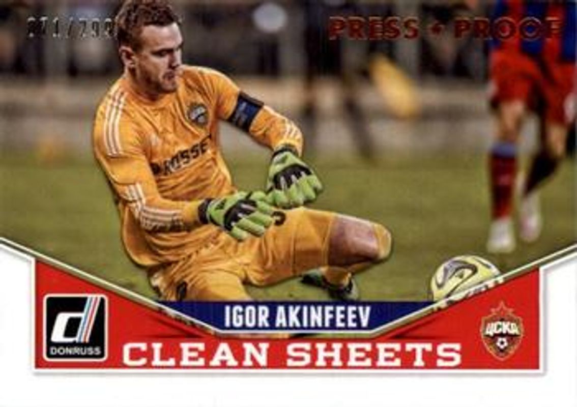 2015 Donruss #4 Clean Sheets Bronze Press Proof /299