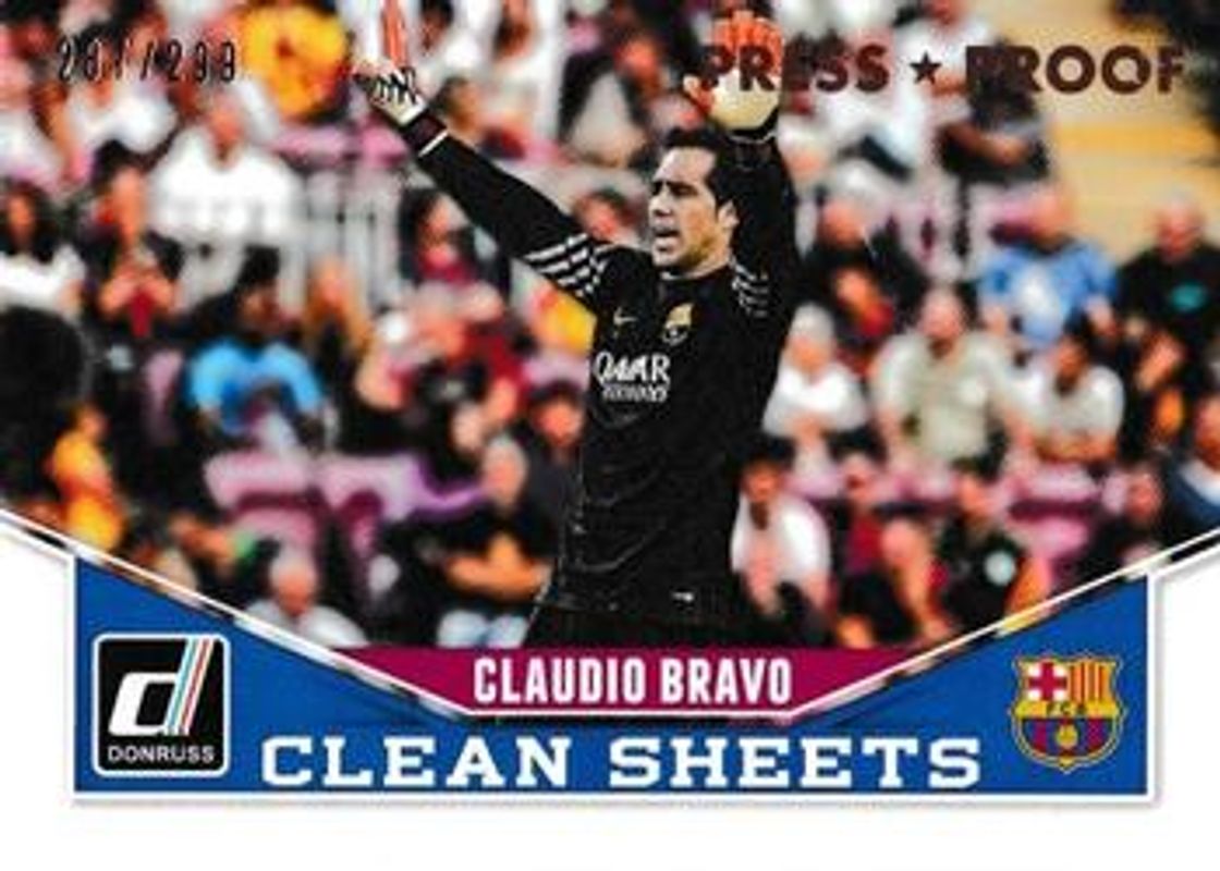 2015 Donruss #2 Clean Sheets Bronze Press Proof /299