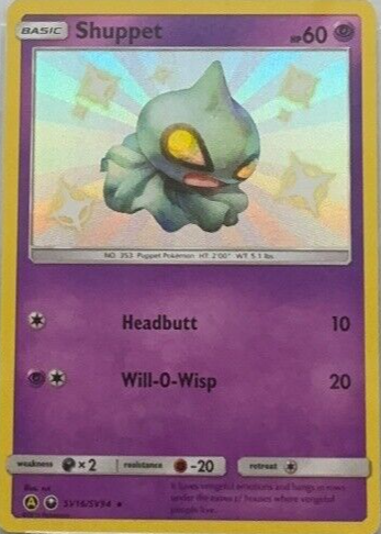 shiny shuppet pokemon card SV16/SV94 Rare Placeholder Image Provided Shuppet #SV16 Prices | Pokemon