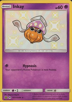 2019 Sun & Moon: Hidden Fates #SV17/SV94 Shiny Rare