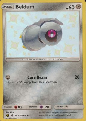 2019 Sun & Moon: Hidden Fates #SV30/SV94 Shiny Rare