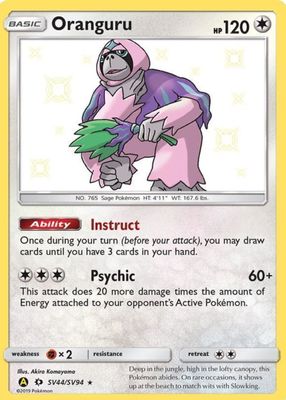 2019 Sun & Moon: Hidden Fates #SV44/SV94 Shiny Rare