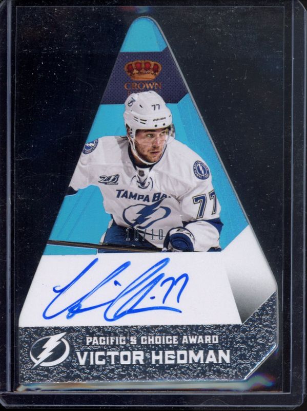 2013 Crown Royale #PC-VH Pacific's Choice Autographs Sapphire Holofoil /10