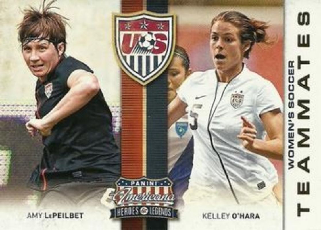 2012 Panini Americana Heroes & Legends #8 US Women's Soccer Teammates