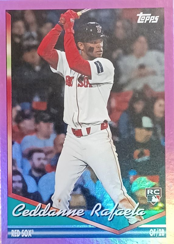 Ceddanne Rafaela 2024 Topps Archives #266 Pink Foilboard Rookie RAW