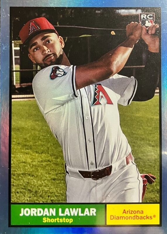 Jordan Lawlar 2024 Topps Archives #91 Blue Foilboard /25 Rookie RAW