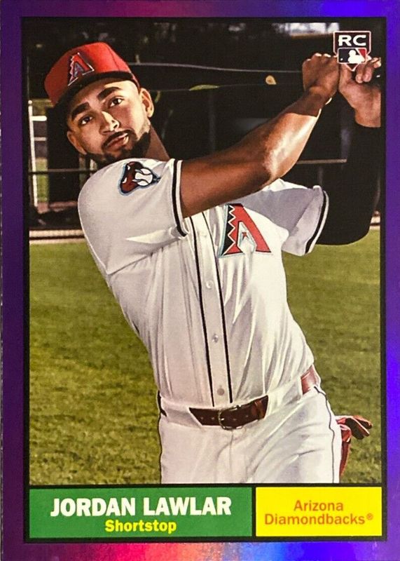 Jordan Lawlar 2024 Topps Archives #91 Purple Foilboard Rookie RAW