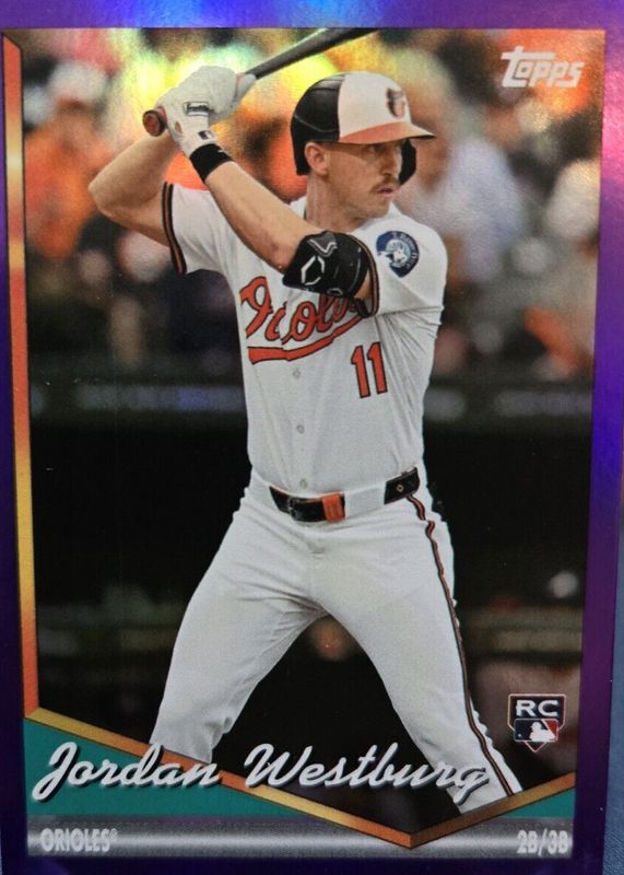 Jordan Westburg 2024 Topps Archives #235 Purple Foilboard Rookie RAW