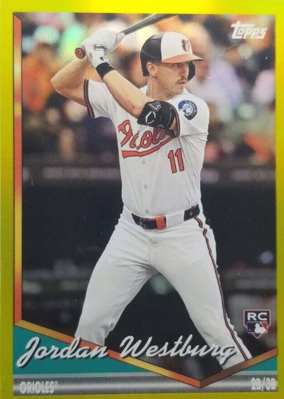 Jordan Westburg 2024 Topps Archives #235 Yellow Foilboard Rookie RAW
