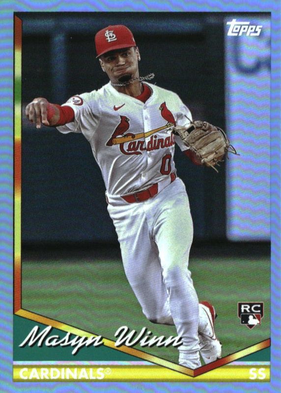 Masyn Winn 2024 Topps Archives #204 Blue Foilboard /25 Rookie RAW