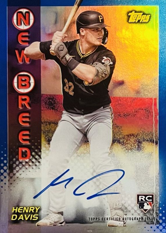 Henry Davis 2024 Topps Archives #99NBA-HD 1999 New Breed Autographs - Blue Foilboard /25 Rookie RAW