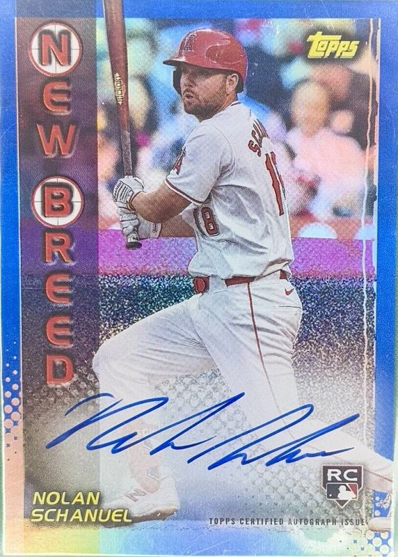 Nolan Schanuel 2024 Topps Archives #99NBA-NS 1999 New Breed Autographs - Blue Foilboard /25 Rookie RAW