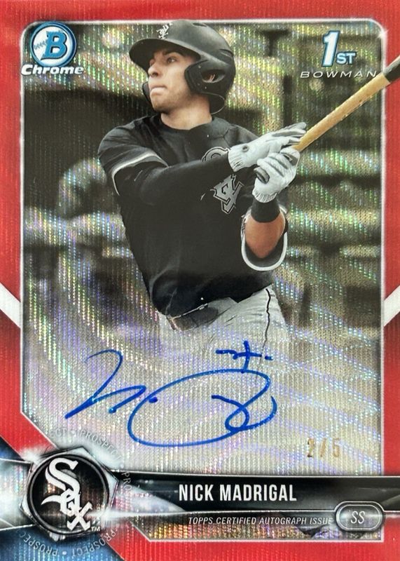 2018 Bowman Draft #CDA-NM Chrome DP Auto - Red Wave Refractor /5 (1st)