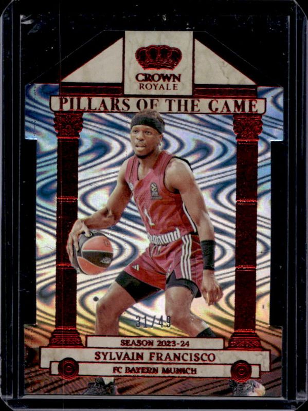 2023 Crown Royale EuroLeague #6 Pillars of the Game - Red /49