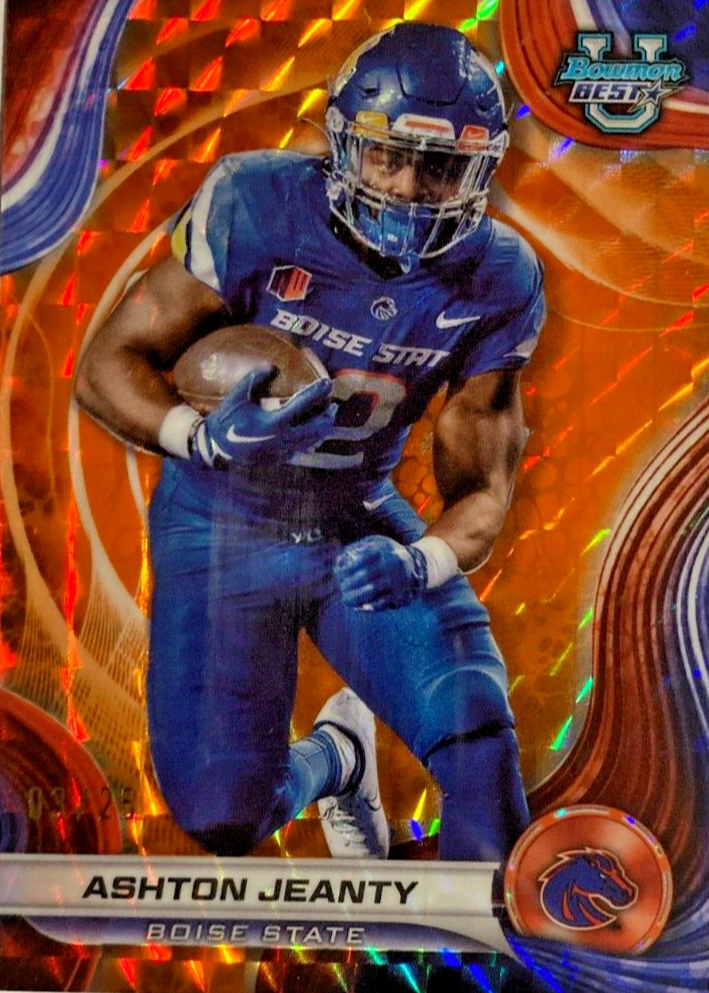 2021 Ashton Jeanty #34 Boise State Bowman U Chrome Yellow Parallel - NXG 10 Gem Mint Graded