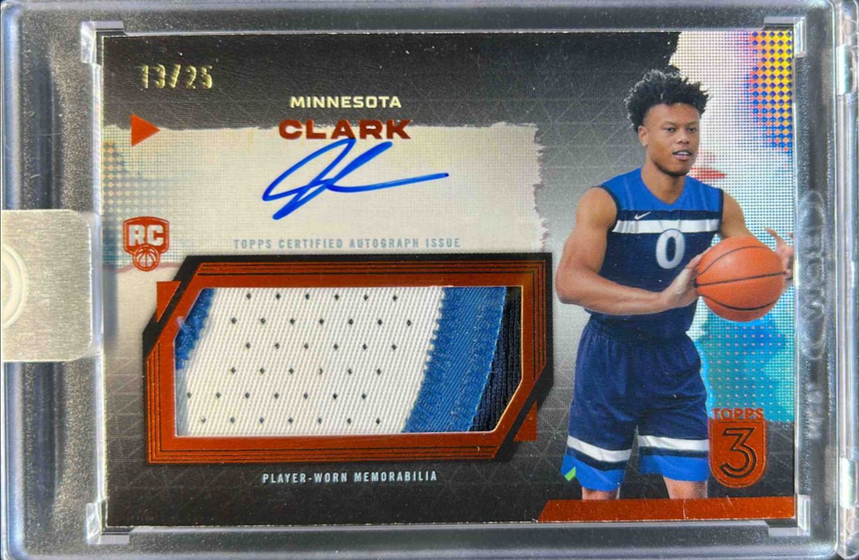 2023 Topps Three #RRA-JC Rookie Relics Autographs Prime - Bronze /25