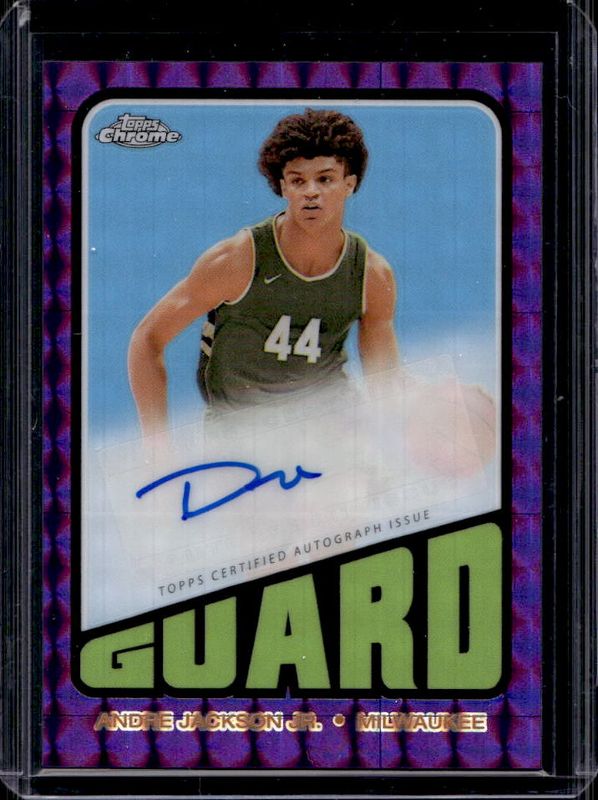 2023 Topps Chrome #TA-AJ 1972 Autographs - Purple Geometric Refractor