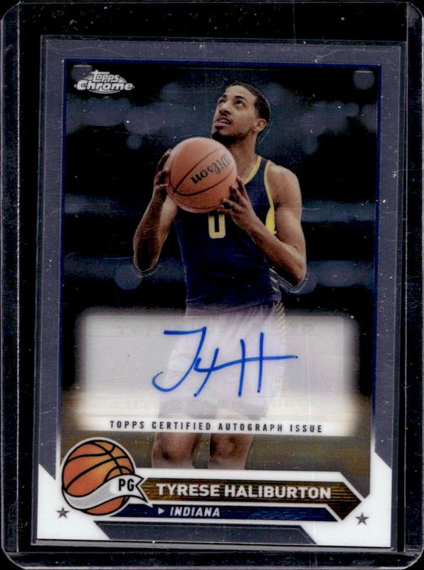 Tyrese Haliburton 2023 Topps Chrome #CG-TH Autographs Price Guide 