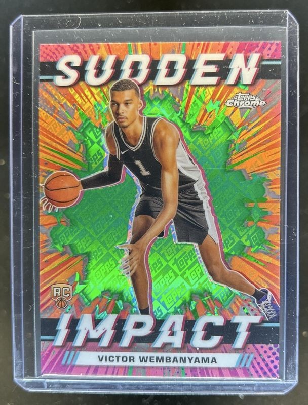 Victor Wembanyama 2023 Topps Chrome #SI-1 Sudden Impact - Green