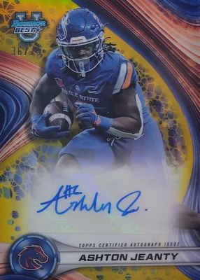 2024 Bowman Best University #BOA-AJ Best of 2024 Autographs - Yellow Refractor /75