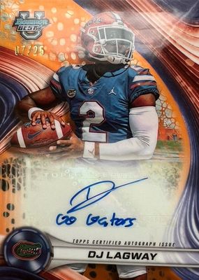 2024 Bowman Best University #BOA-DL Best of 2024 Autographs - Orange Refractor /25