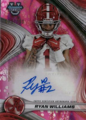 2024 Bowman Best University #BOA-RW Best of 2024 Autographs - Pink Lava Refractor /100