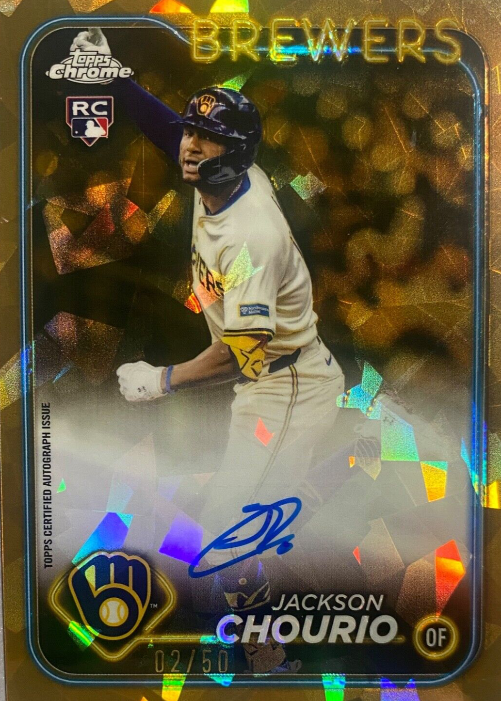 Jackson Chourio 2024 Topps Chrome Update Sapphire Edition