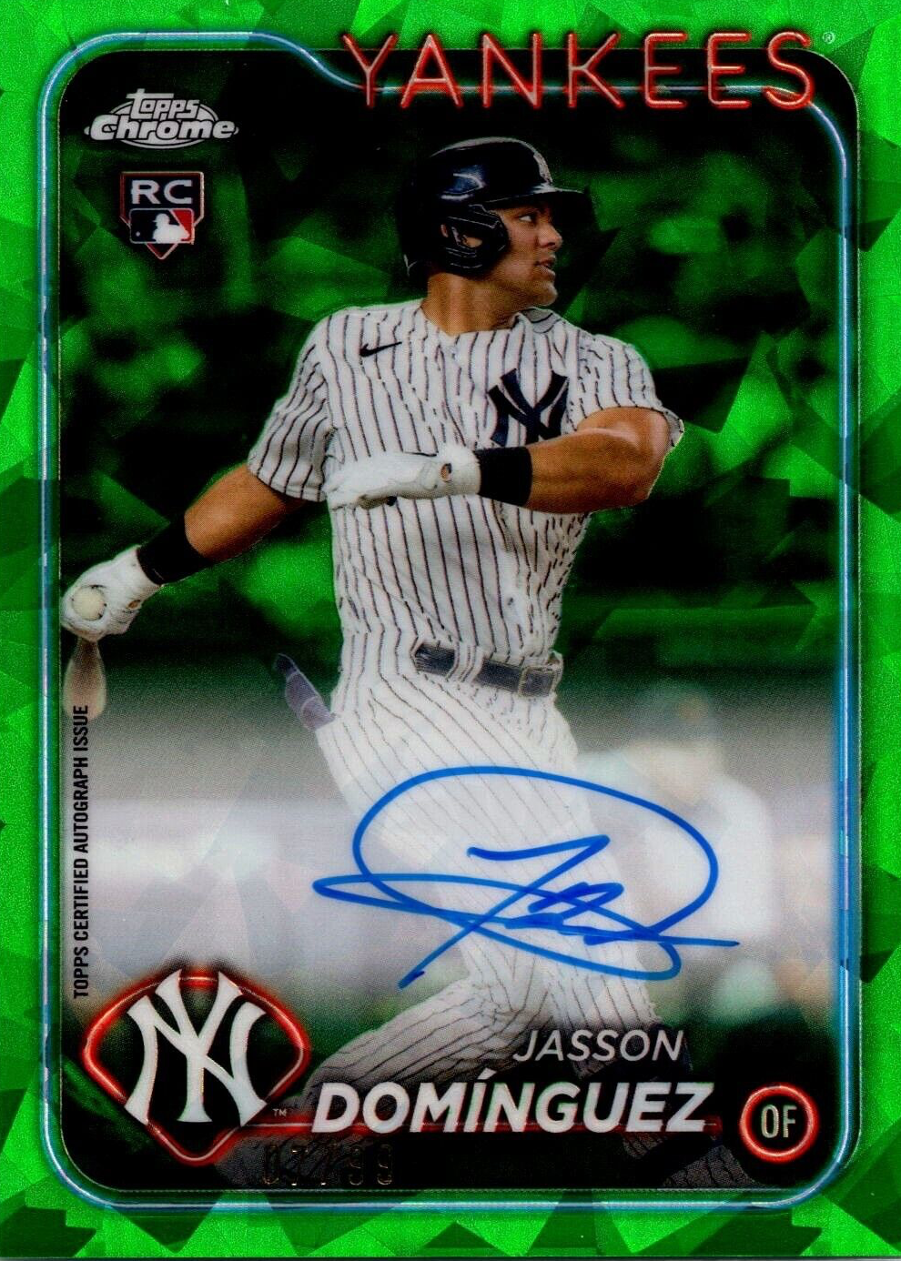 Jasson Dominguez 2024 Topps Chrome Update Sapphire Edition #USA-JD
