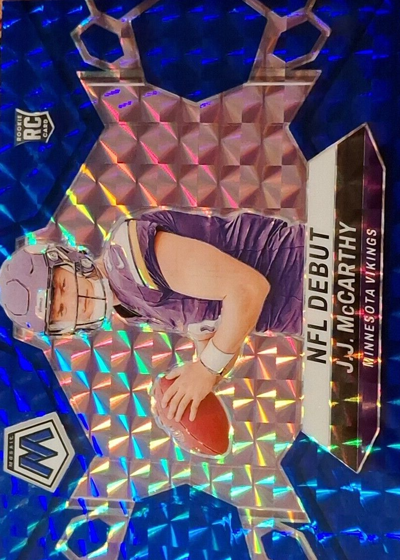 JJ McCarthy 2024 Mosaic #275 NFL Debut - Blue /99 Price Guide